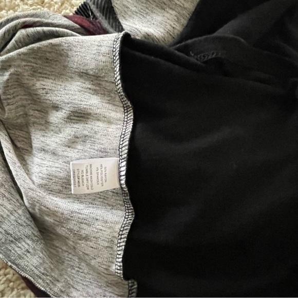 Black and Red Multicolor Mini Dress with Tassel Necklace and Built-in Cardigan - Picture 11 of 11